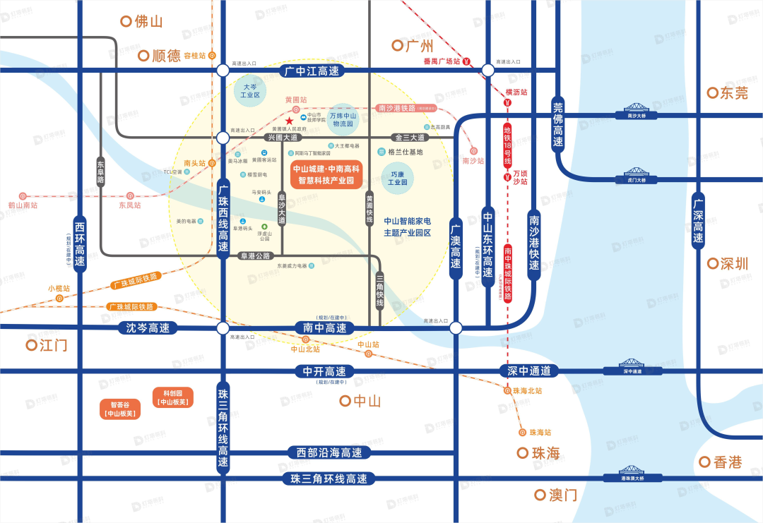 中山厂房出售 黄圃厂出售 中山城建·中南高科·智造港 智能家电厂房出售 1000平起售