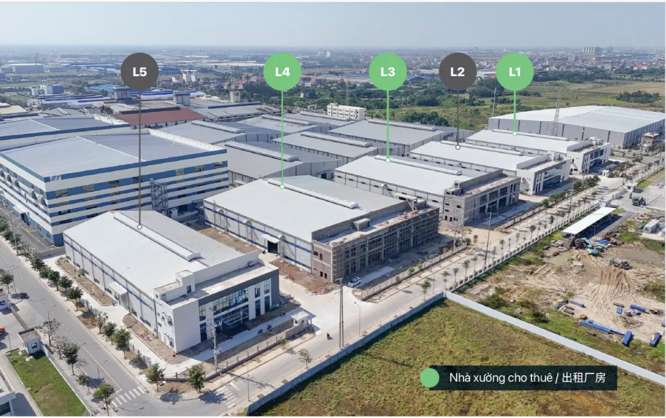 越南海防市新高标厂房出租 莱格工业区 4000平起租