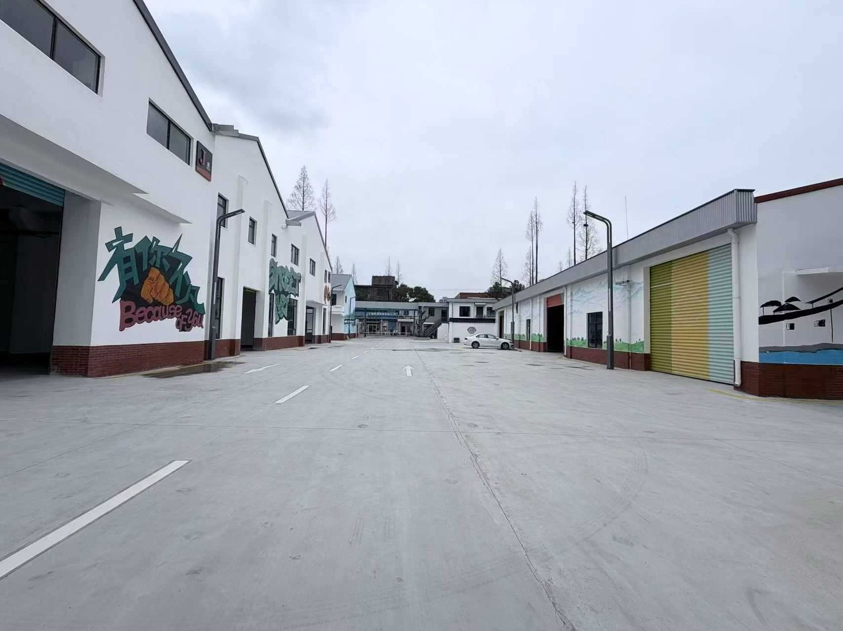 园区内部道路-标线清晰与统一标识