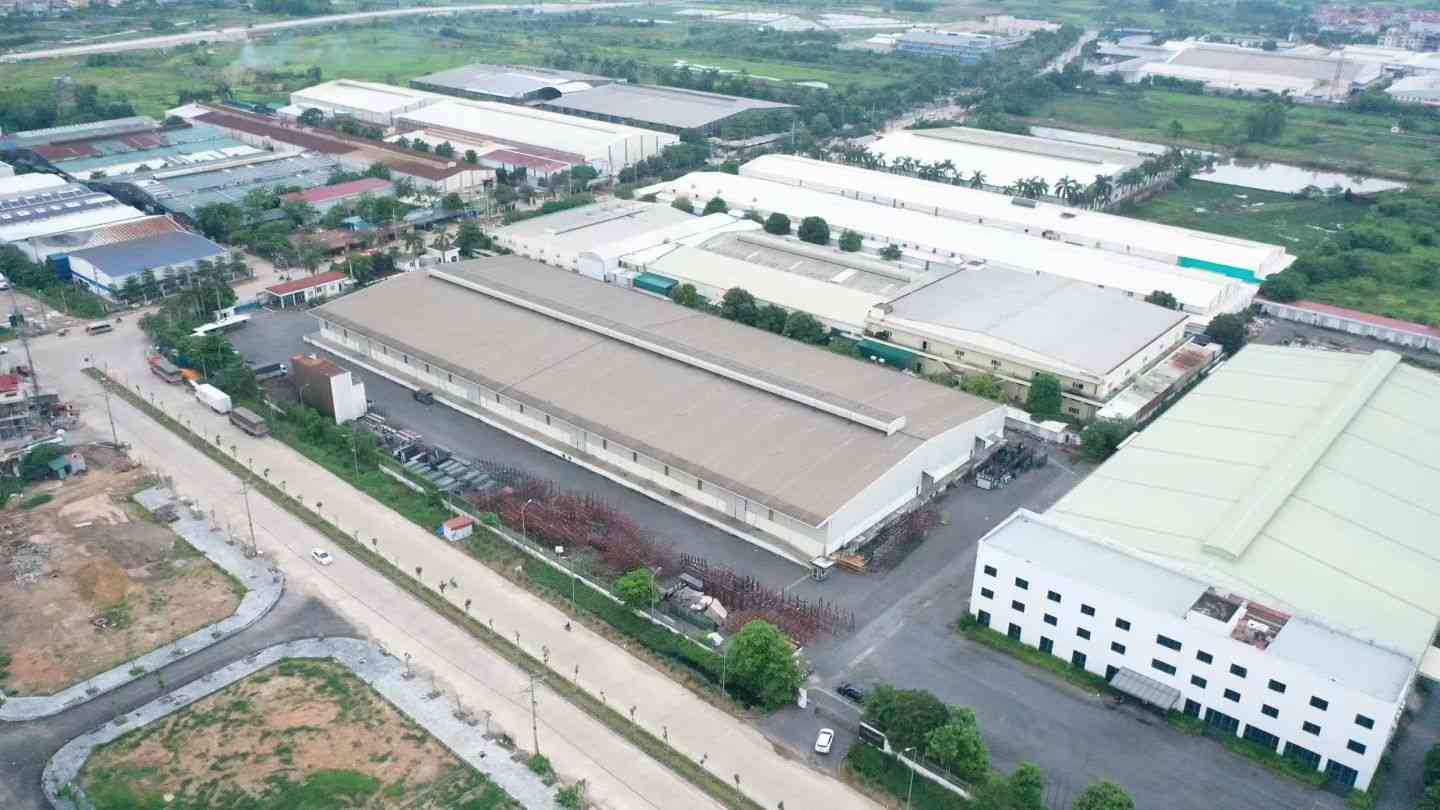 越南河内工业园区仓库航拍全景